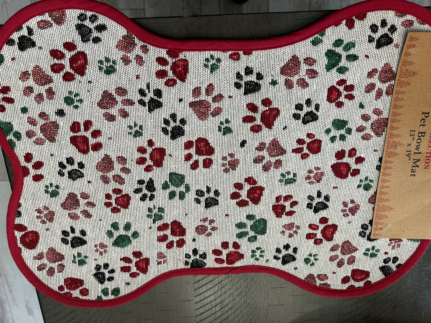 Holiday Paw Food Mat